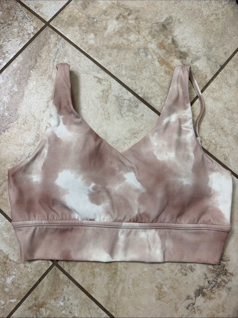 Buffbunny Collection Monarch sports bra size L. Pink/White